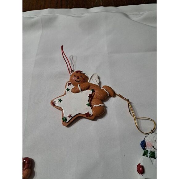 5 Vintage Christmas Holiday Ornaments You Can Personalize Snowmen Gingerbread - Picture 5 of 7
